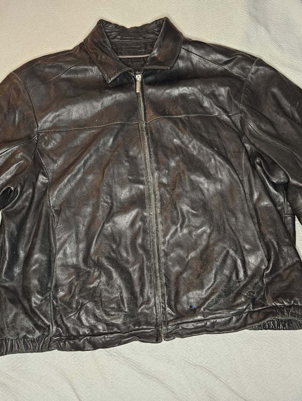 Wilson's Leather Pelle Studio XXL Vintage Bomber Jacket Soft Leather Well Worn